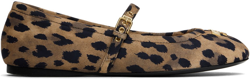 Pокля Moschino Moschino Metal Logo Ballerina Flats Кафяво | MA11040C1L MI0 300, 0