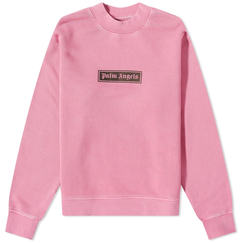 Суитчър Palm Angels Box Logo Crew Sweat Розово | PMBA062F22FLE0013210, 0
