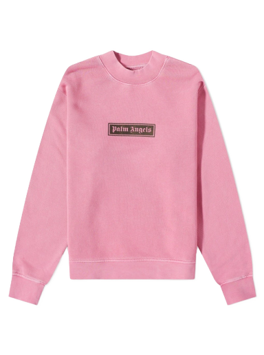 Суитчър Palm Angels Box Logo Crew Sweat Розово | PMBA062F22FLE0013210