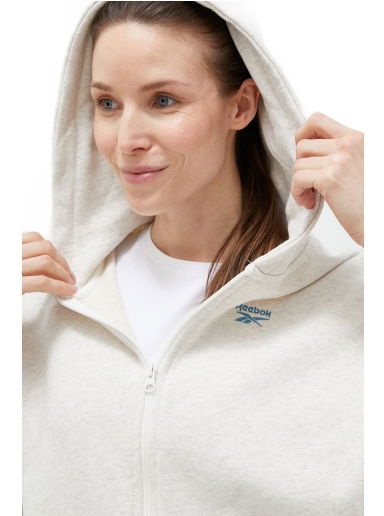 Суитчър Reebok Classics Oversized Long Zip-Up Hoodie Бяло | IC8093