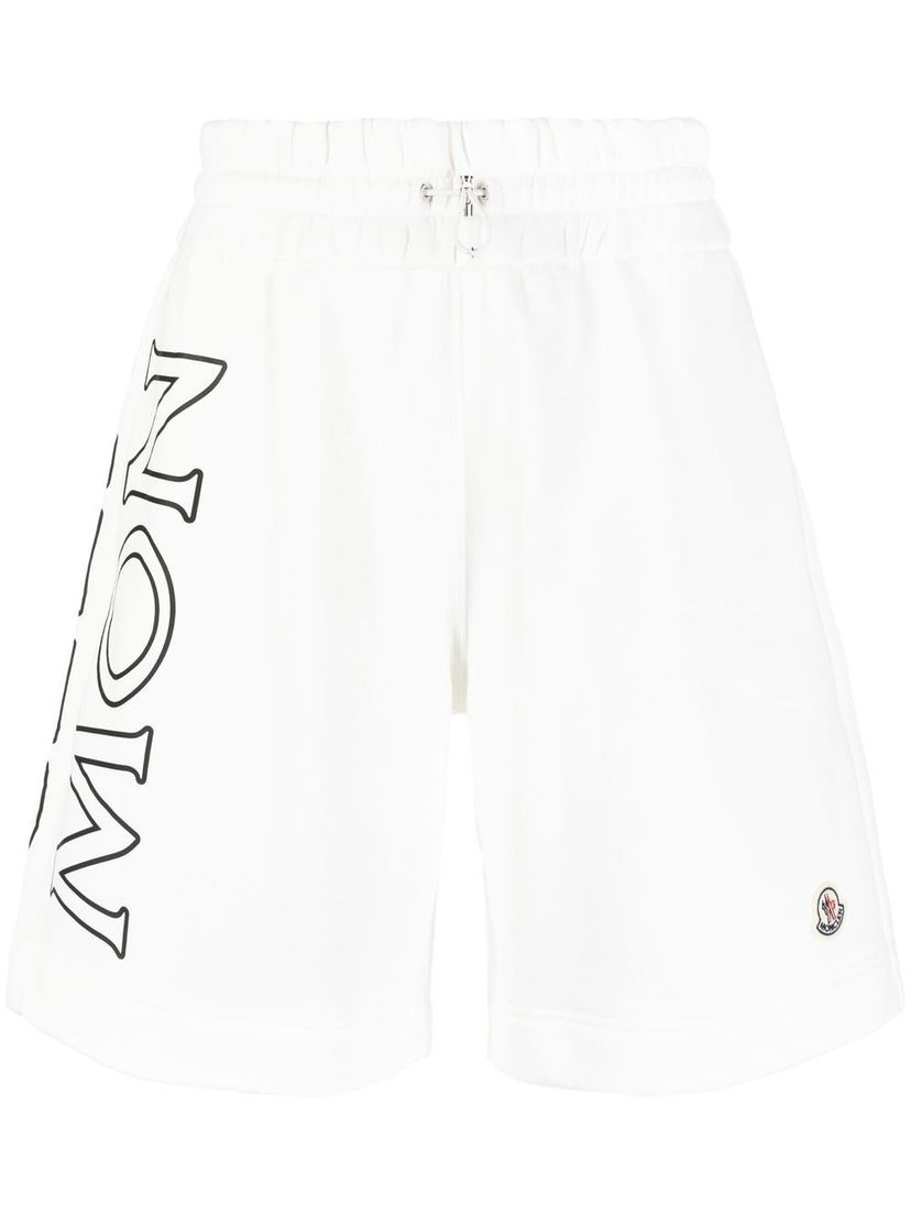 Къси панталони Moncler Logo Print Toggle Shorts Бяло | H2 093 8H00018 809KX 034