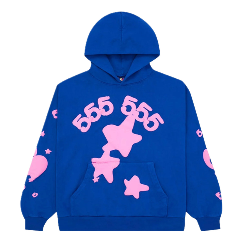 Суитчър Sp5der Beluga Pullover Hoodie Синьо | SP5-BLPINK-HD