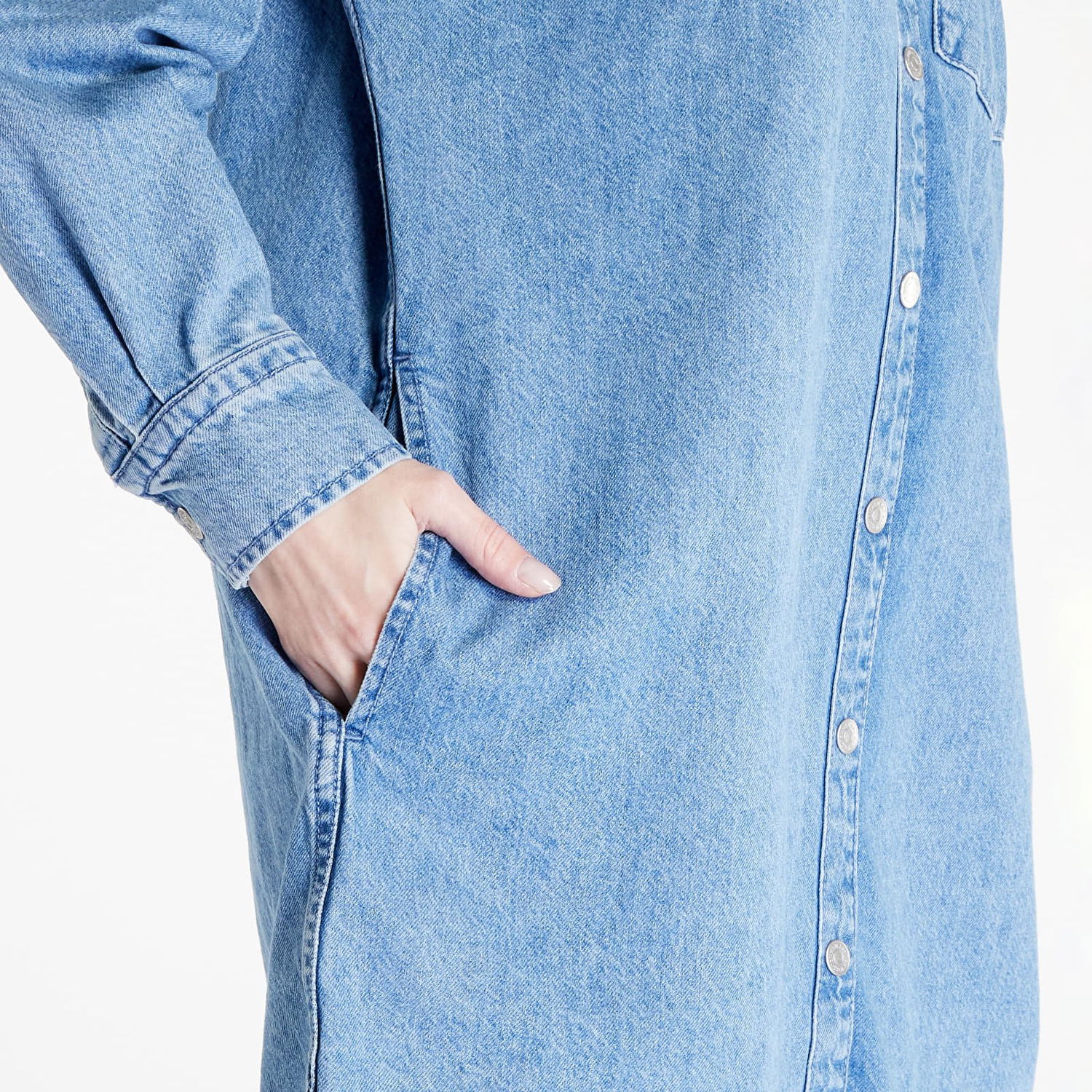 Pокля Tommy Hilfiger Badge Denim Shirt Dress Синьо | DW0DW15180 1A5, 1