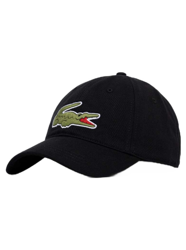 Шапка с козирка Lacoste Adjustable Organic Cotton Twill Cap Черно | RK9871