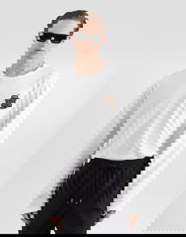 Тениска Dolce & Gabbana Cotton T-shirt With Heraldic Patch Бяло | G8PV0ZG7PZUW0800, 3