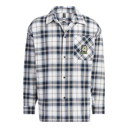 Риза adidas Originals Detachable Sleeve Plaid Shirt Бяло | IK5155