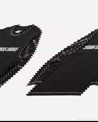 Тениска ROA Sticks Stitch Organic Longsleeve T-Shirt Черно | RBMW0509JY51 BLK0001, 1