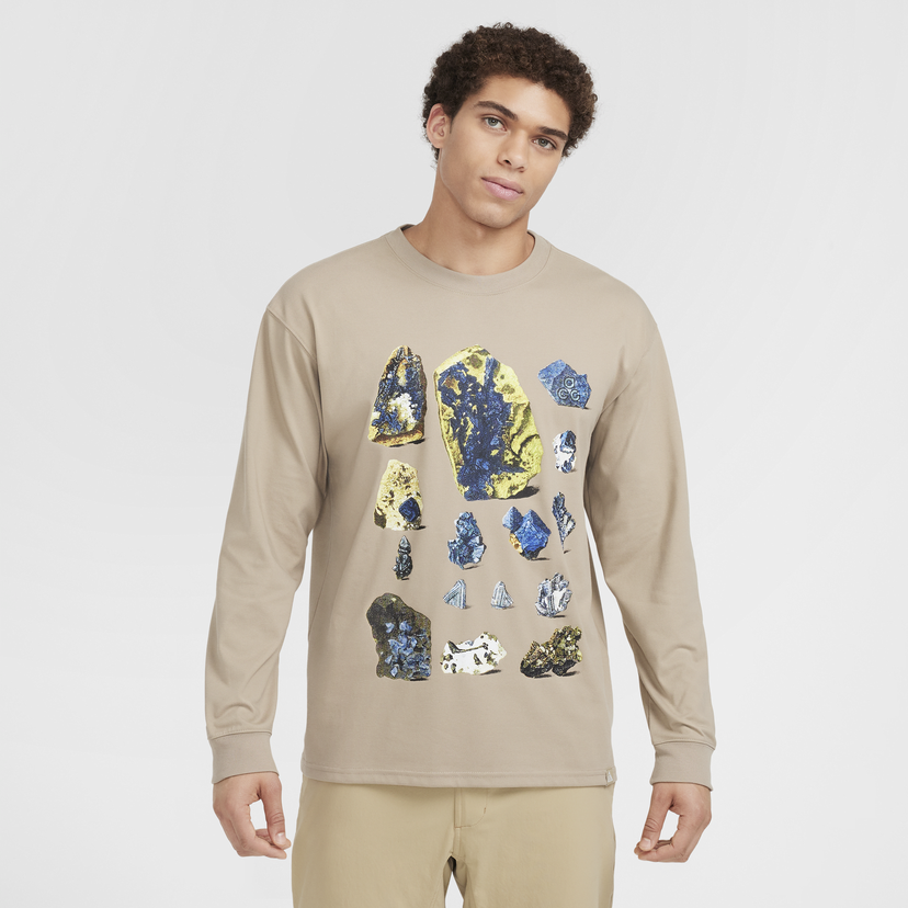 Тениска Nike ACG Long Sleeve T-shirt With Print Кафяво | FZ6700-247