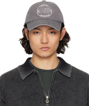 Шапка с козирка Solid Homme Solid Homme 'Solid House' Cotton Baseball Cap Сиво | S251AC12, 0