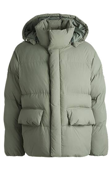 Water-Repellent Puffer Jacket with Monogram