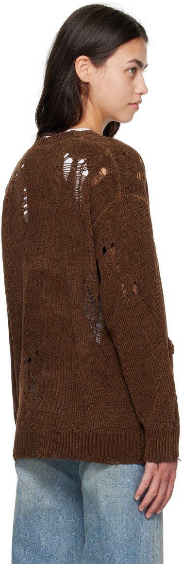 Пуловер R13 R13 Chenille Boyfriend Cardigan Кафяво | R13WY237-Y224A, 2