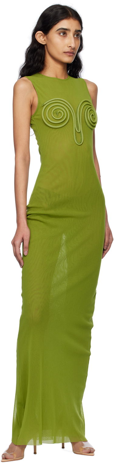 Pокля Jean Paul Gaultier Jean Paul Gaultier 3D Spirale Maxi Dress Зелено | 25/34-F-RO393B-T001-43, 3