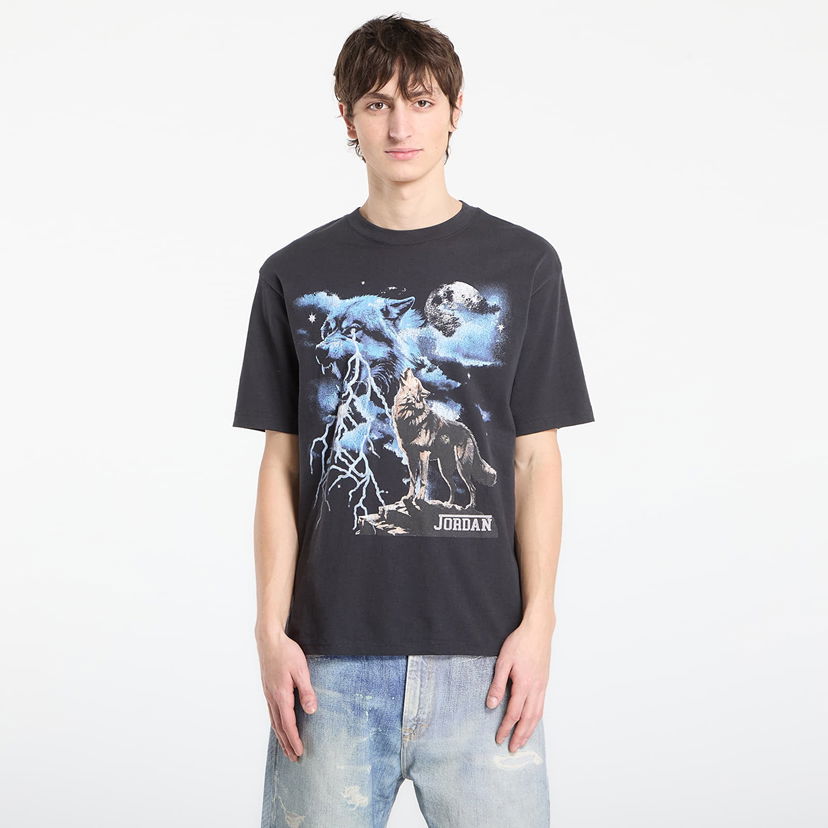Тениска Jordan Jordan Wolf Moon Lightning Graphic T-Shirt Черно | IQ0547-045