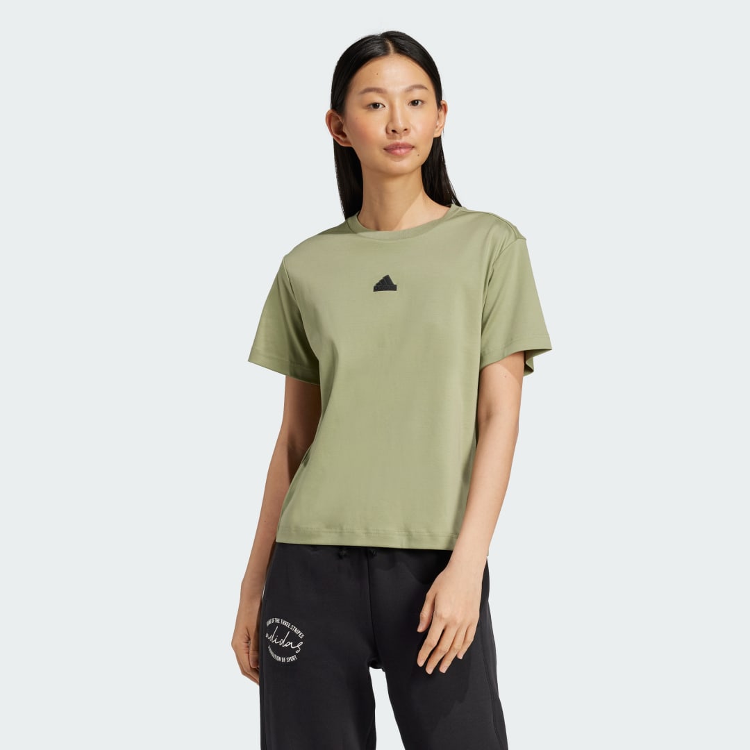 Тениска adidas Performance Signature Graphic Print T-Shirt Зелено | IY1459, 0