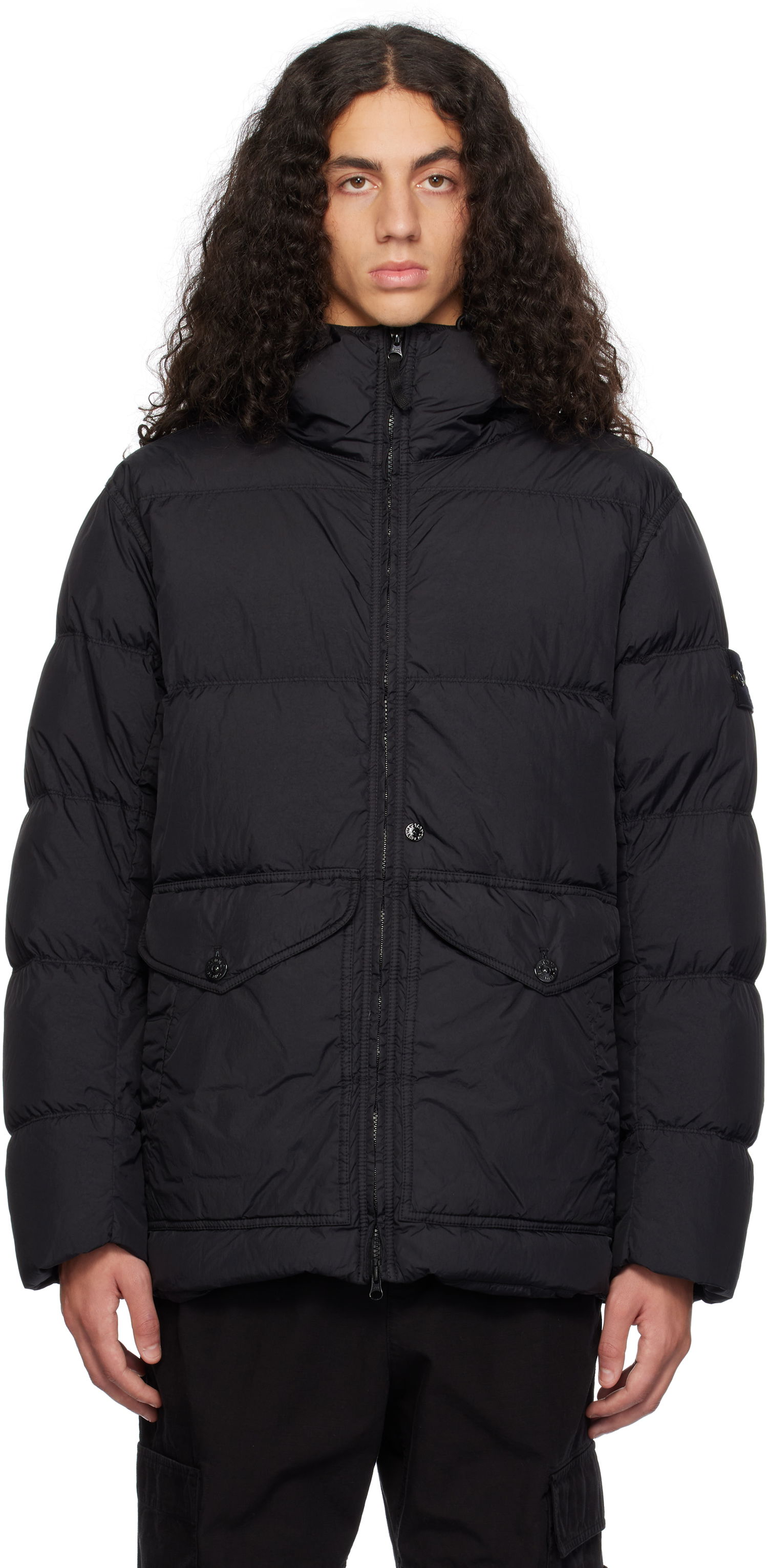 Пухо яке Stone Island Stone Island Crinkle Reps R-NY Down Jacket Черно | 811540723, 0