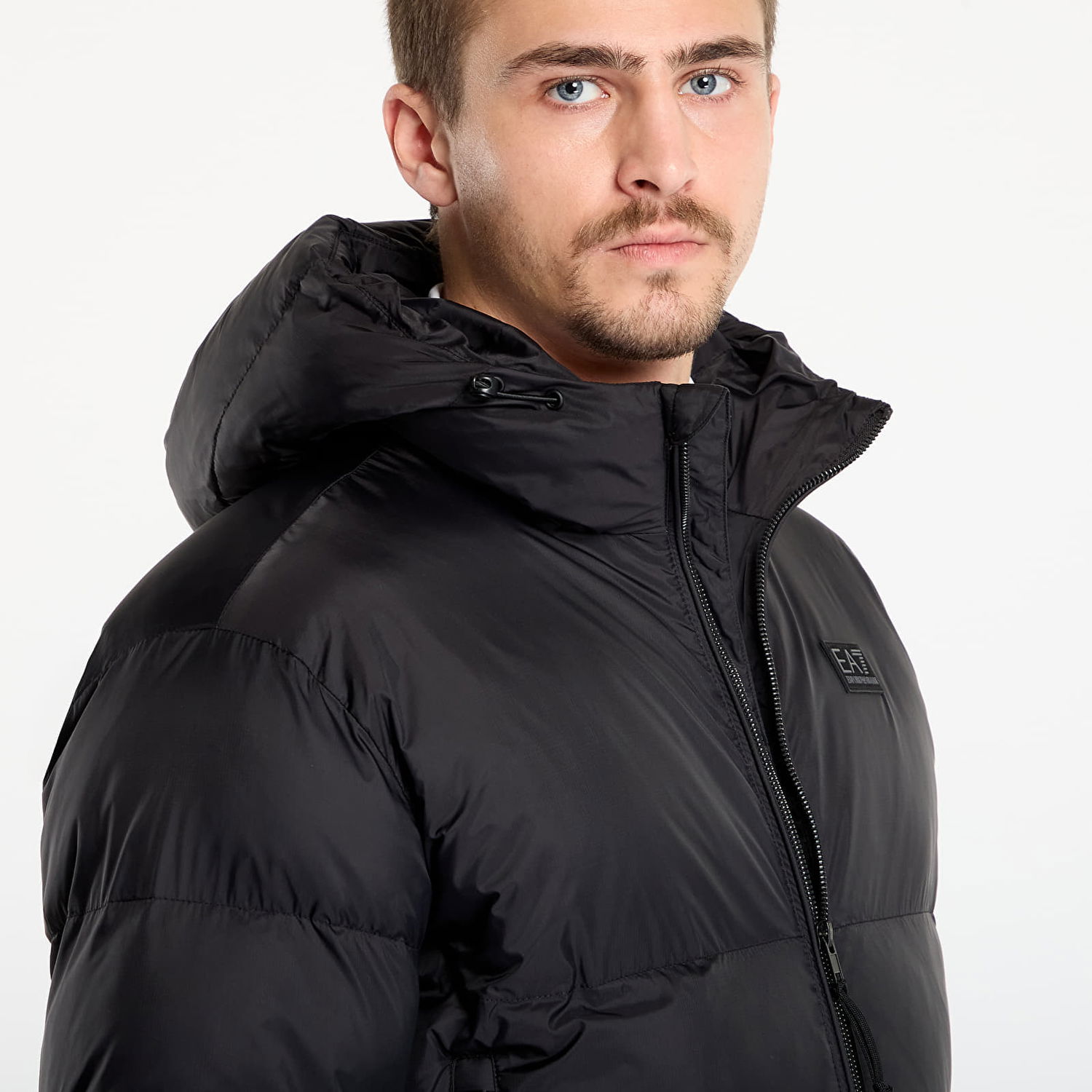 Пухо яке Emporio Armani Hooded Puffer Mountain Polar Jacket Big Logo Черно | 7M000694AF15956UC001, 1