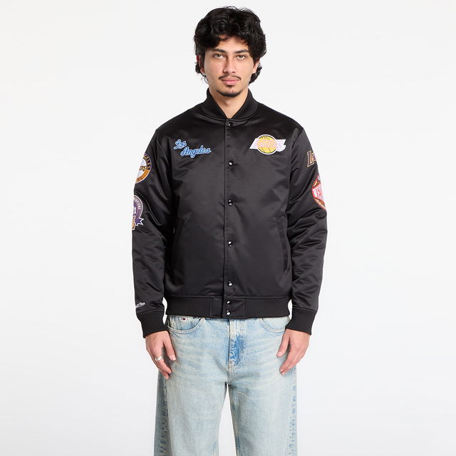 NBA Blackout Heavyweight Satin Jacket Los Angeles Lakers