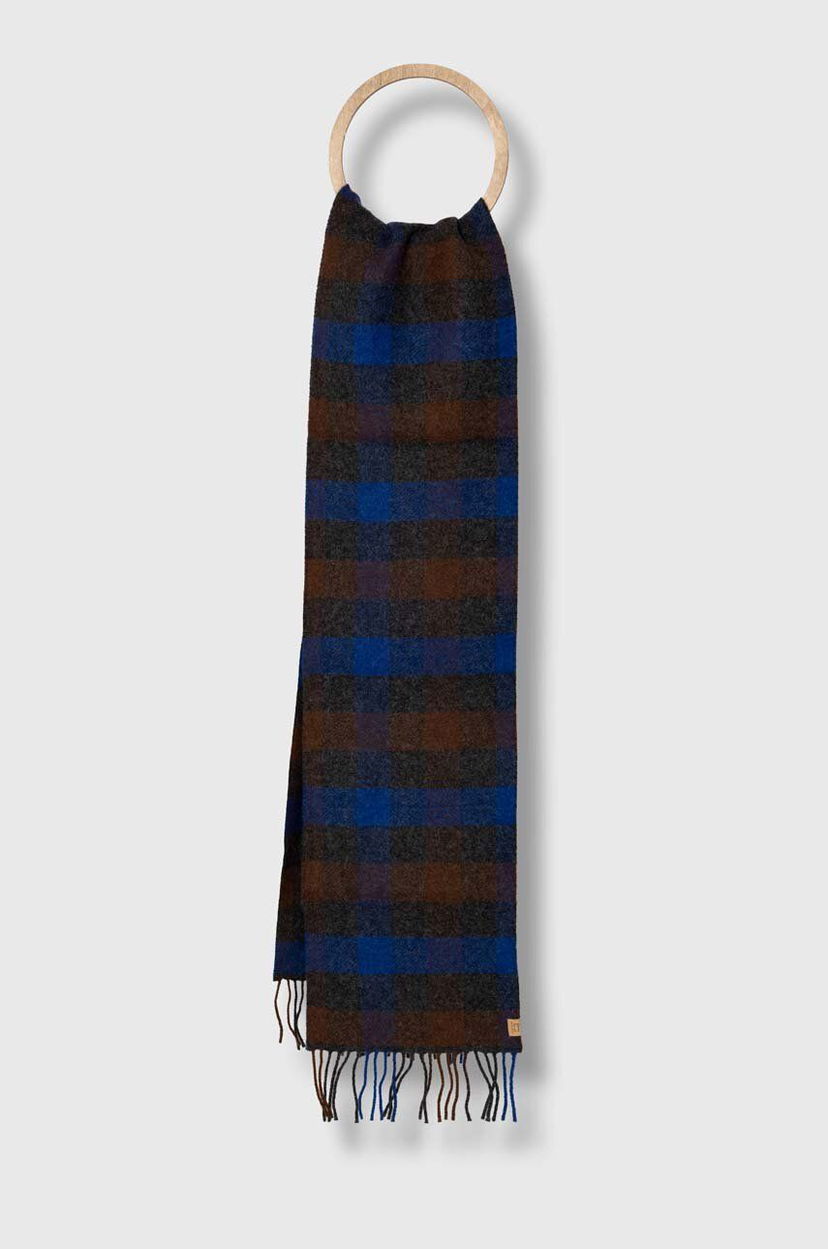 Шал WOOLRICH Wool Buffalo Check Scarf Синьо | CFWOAC0234MRUT3237