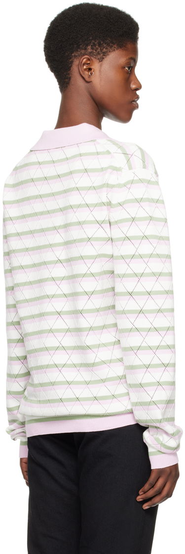 Пуловер We11done We11done Striped Knit Polo Shirt Многоцветен | WD-KT0-24-639-U-LP, 2