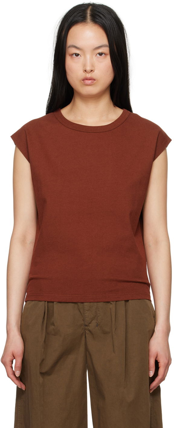 Потник LEMAIRE LEMAIRE Cap Sleeve T-Shirt Червено | TO1167 LJ1010