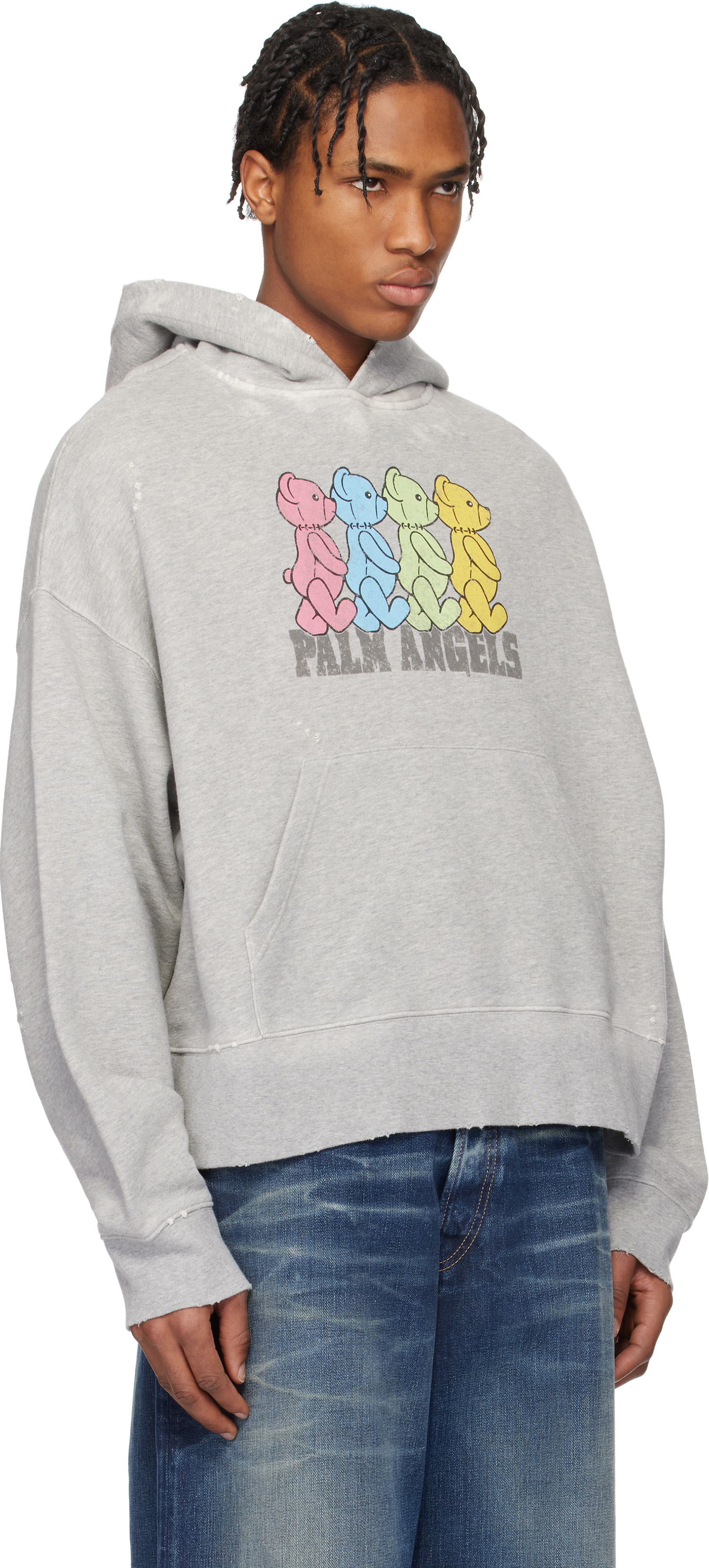 Суитчър Palm Angels Palm Angels Multicolor Bears Hoodie Сиво | PMBB172S25FLE0020884, 1