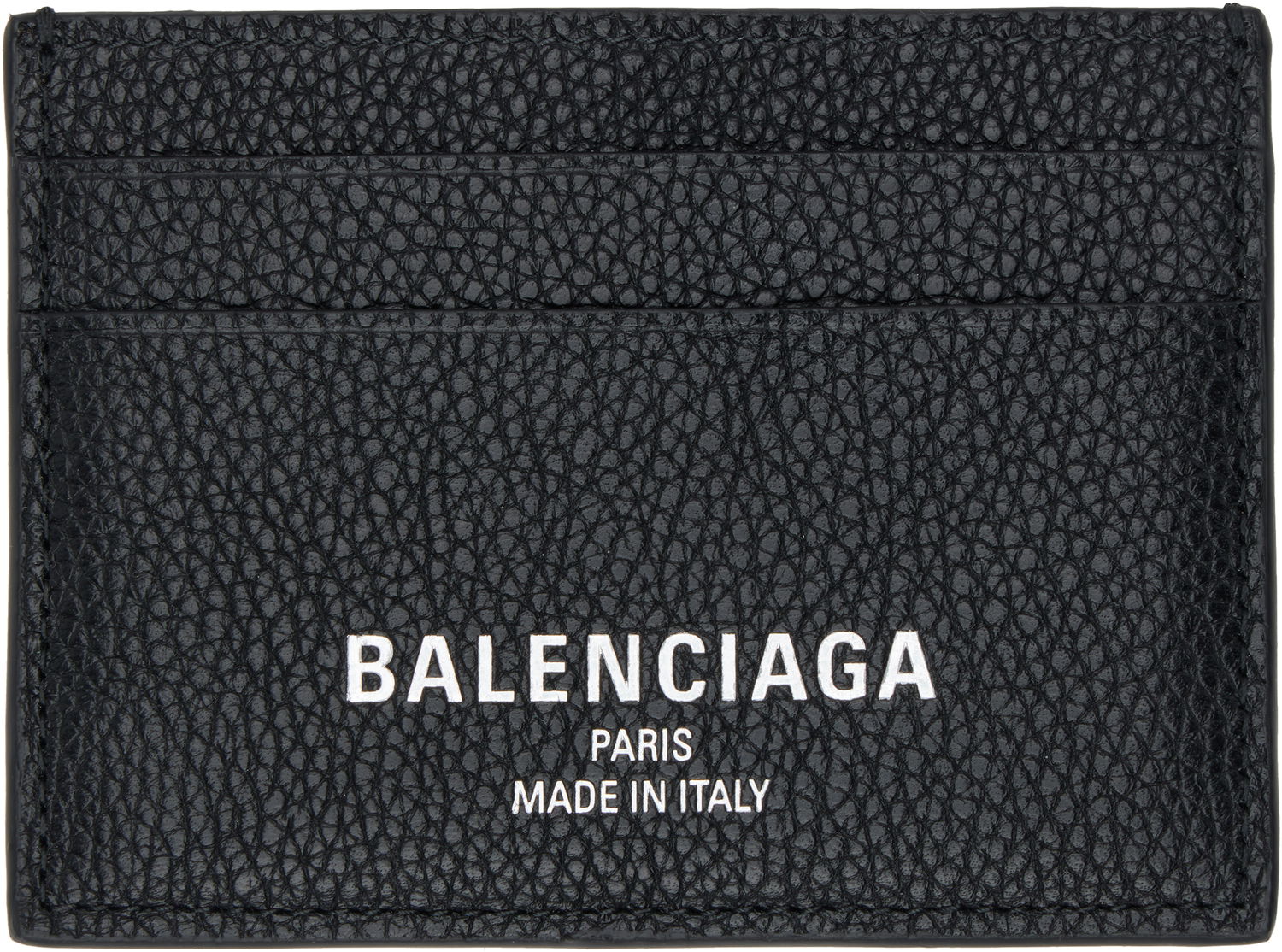 Портфейл Balenciaga Textured Leather Card Holder Черно | 806637 2ABDD, 0