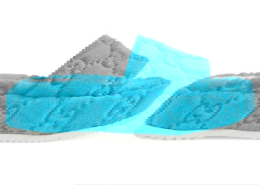 Кецове и обувки Gucci GG Platform Sandal Blue Тюркоазено | 700599 U2O00 4917, 0