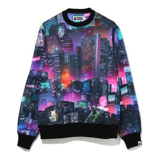 Пуловер BAPE Bathing Ape Neon Tokyo Crewneck Pullover Многоцветен | 1G30-113-015, 0