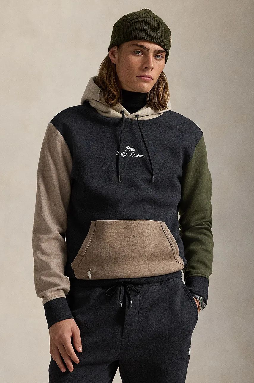 Суитчър Polo by Ralph Lauren Colorblock Hoodie Сиво | 710957592, 0