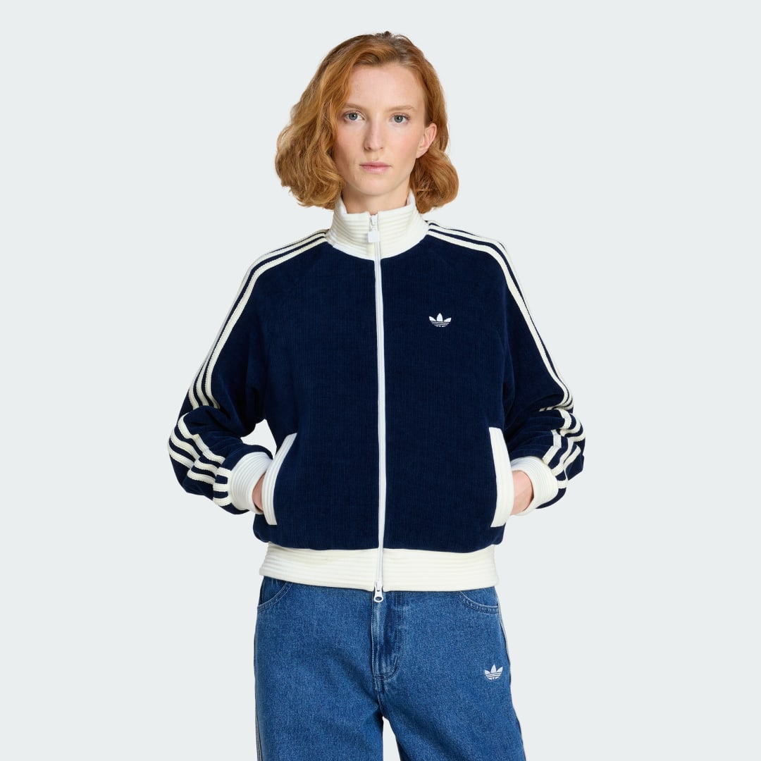 Яке adidas Performance adidas Originals Velour Knit Track Top Тъмно синьо | KS7779, 0