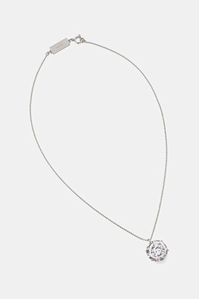 Crystal Pendant Ball Chain Necklace