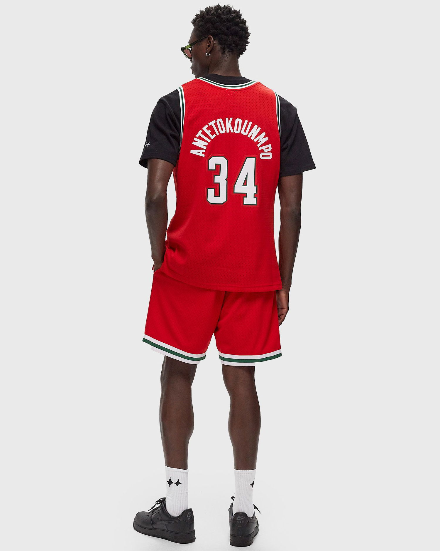 Фланелка Mitchell & Ness NBA Milwaukee Bucks Alternate 2014 GIANNIS ANTEOKOUNMPO #34 Jersey Червено | JY8726-MBURED1, 1