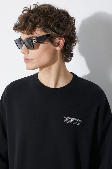 Пуловер Neighborhood NEIGHBORHOOD Plain Crewneck Sweatshirt Черно | 241FPNH.CSM01, 4