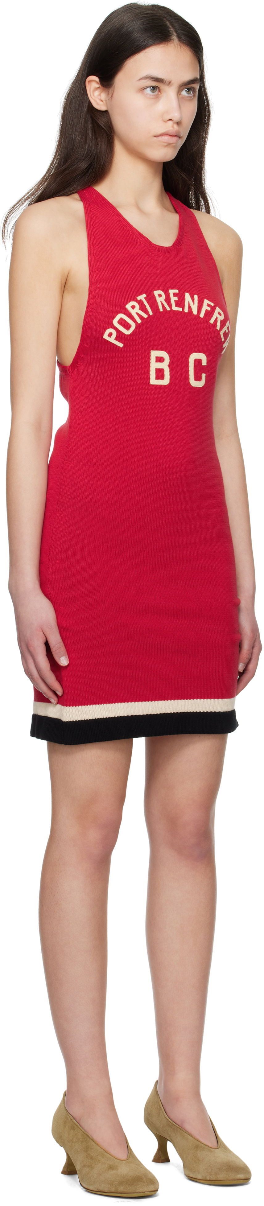 Pокля Bode Bode Port Knit Minidress Червено | WRS25KT029, 1