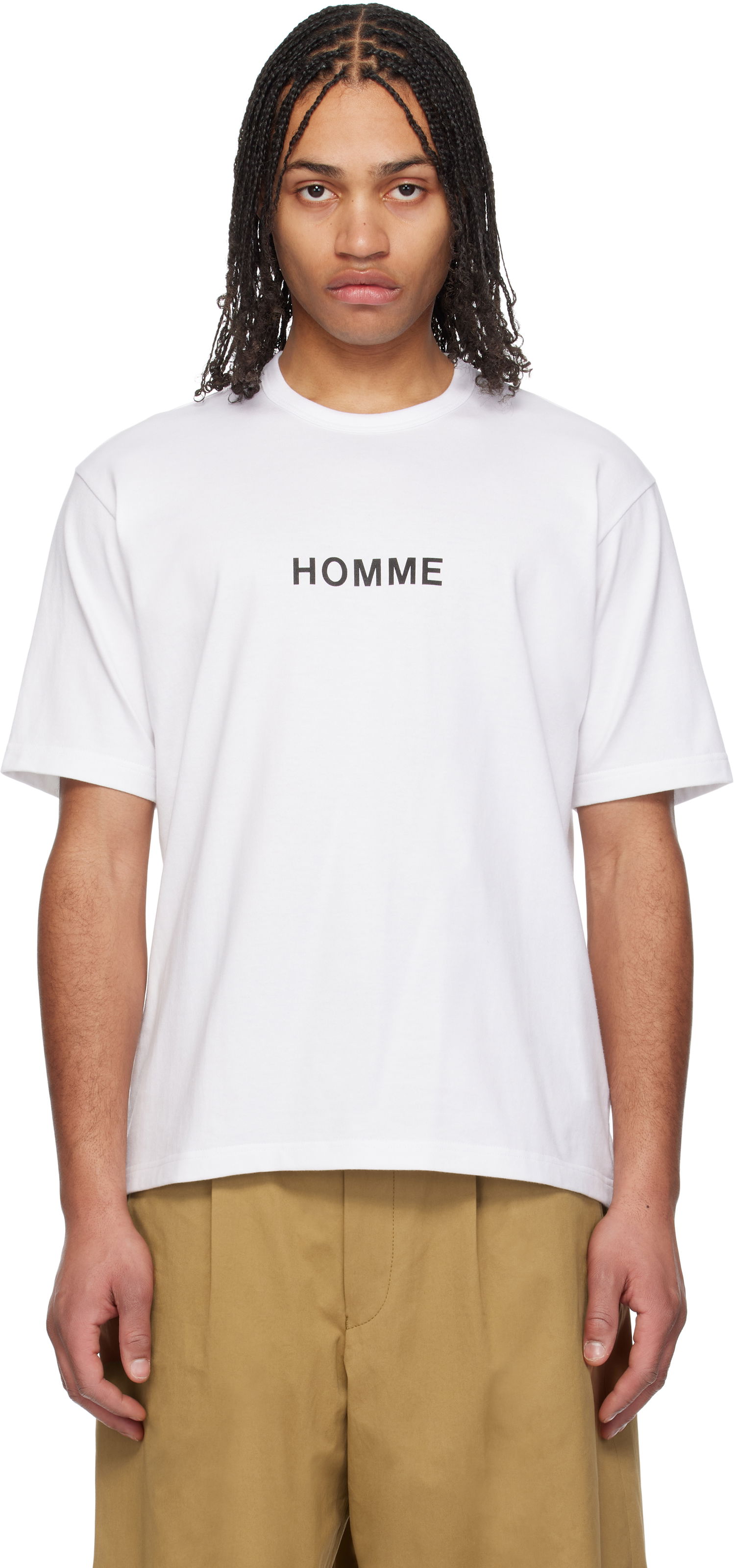 Тениска Comme des Garçons Homme Logo T-Shirt Бяло | HO-T103-051, 0