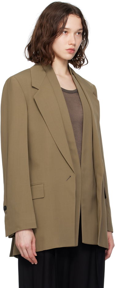 Яке FERRAGAMO Ferragamo Single Breasted Blazer Зелено | 782598, 1