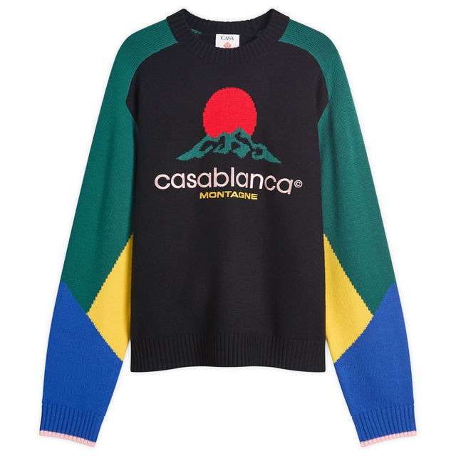 Casablanca Intarsia Crew Knit, Size Large