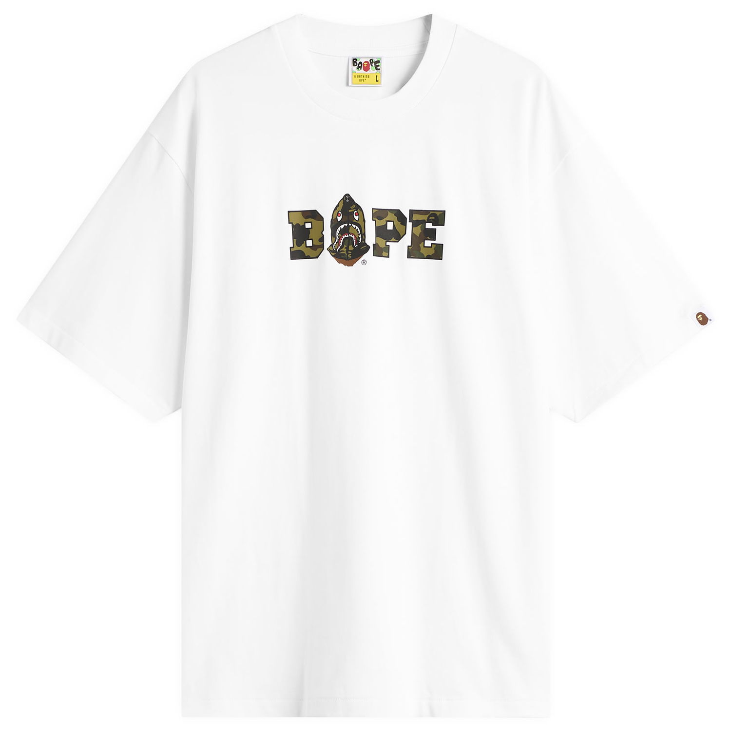 Тениска BAPE A Bathing Ape 1st Camo BAPE Logo T-Shirt Бяло | 001TEL801315M-WHT, 1