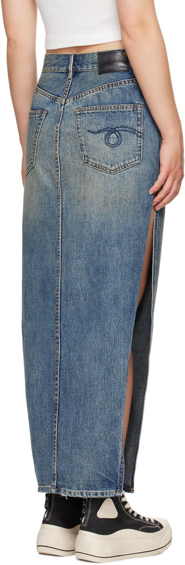 Пола R13 R13 Devon Side Slit Maxi Denim Skirt Синьо | R13WD102-D213A, 2