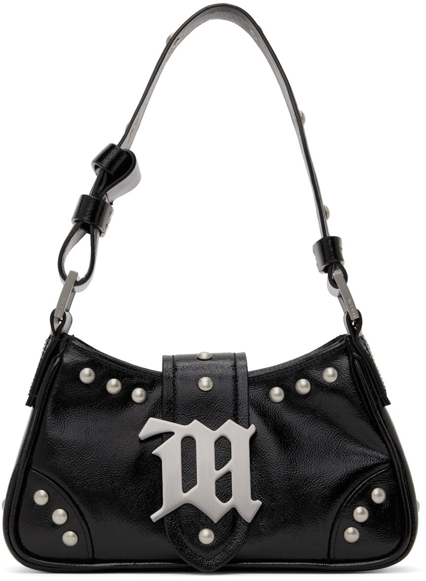 Чанта през рамо MISBHV Leather Studded Small Bag Черно | 240A435, 0