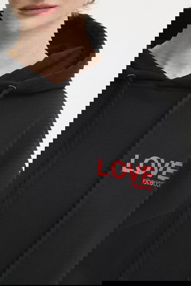 Суитчър Fiorucci Cotton Kissing Angels Love Print Relaxed Hoodie Черно | W25FWSHO002CJ05BK01, 3