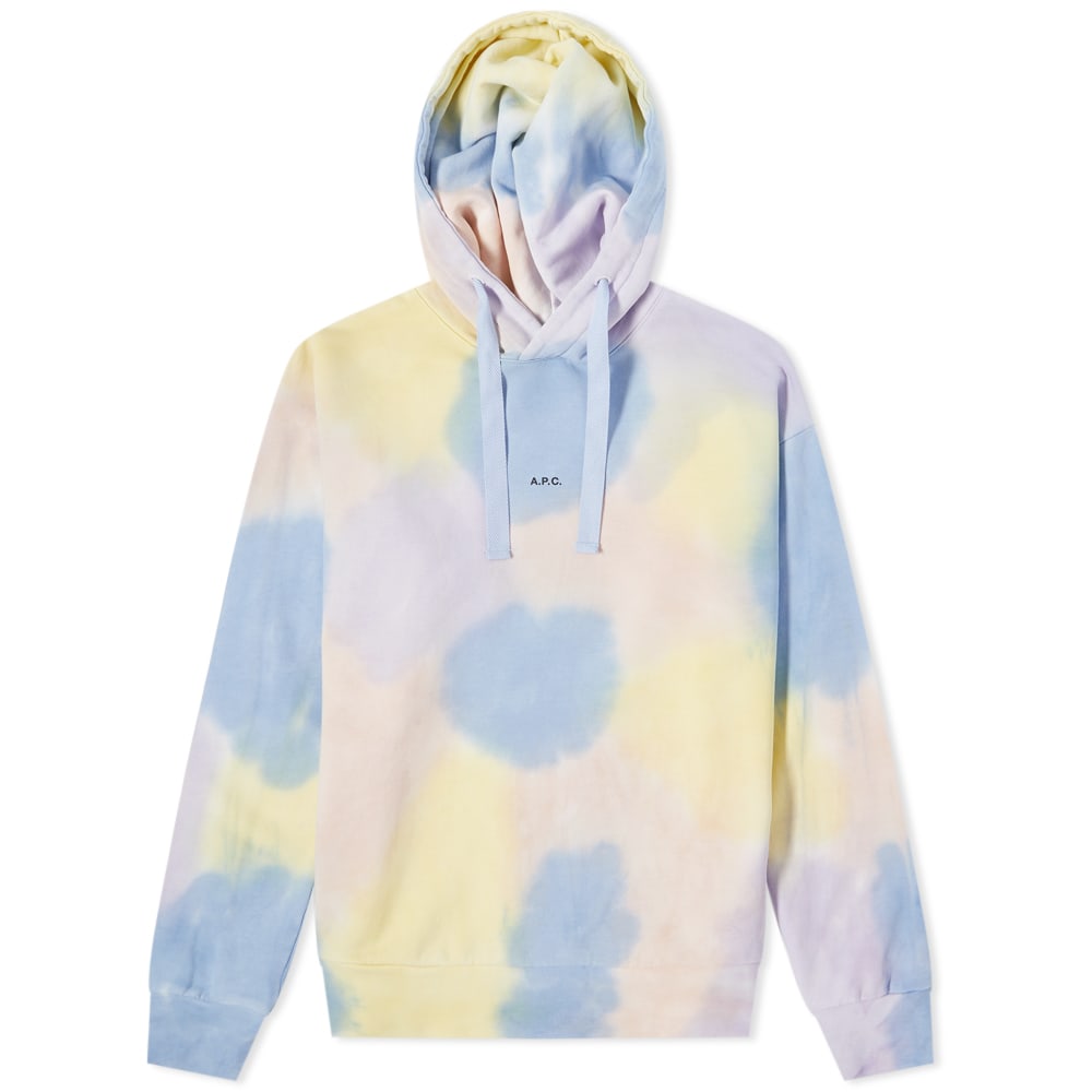 Суитчър A.P.C. Jeanne Tie Dye Hoodie Синьо | COEWP-F27706-SAA, 0