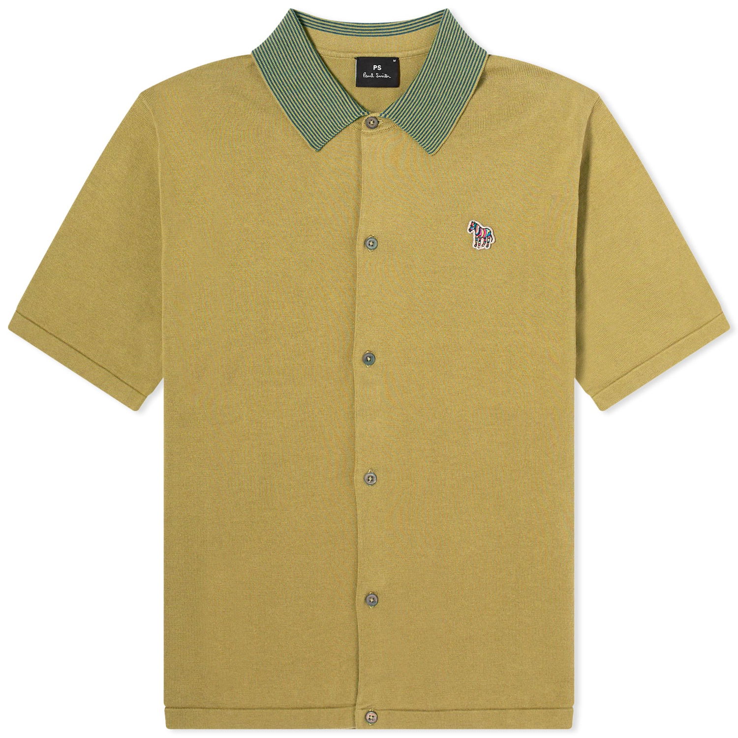 Поло тениска Paul Smith Paul Smith Knitted Short Sleeve Polo Shirt Зелено | M2R-592YZ-M22068-35, 0