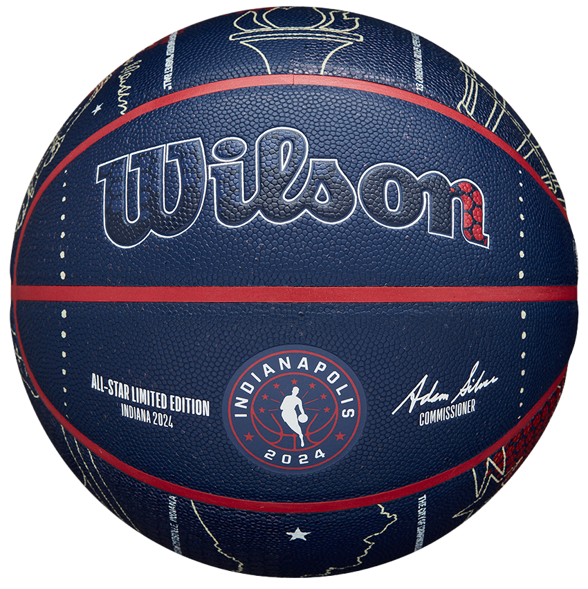 Спортна екипировка Wilson Tennis 2024 NBA All-Star Collector Basketball Тъмно синьо | wz2015601xb, 0