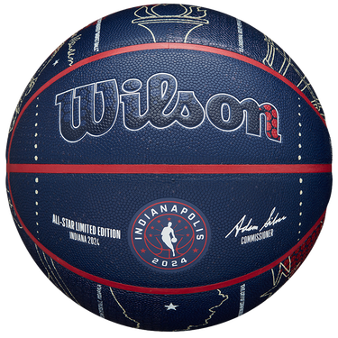 Спортна екипировка Wilson Tennis 2024 NBA All-Star Collector Basketball Тъмно синьо | wz2015601xb, 0