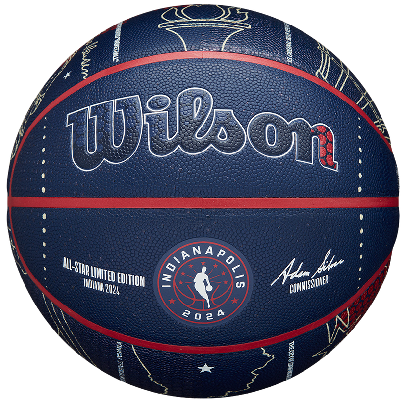 Спортна екипировка Wilson Tennis 2024 NBA All-Star Collector Basketball Тъмно синьо | wz2015601xb