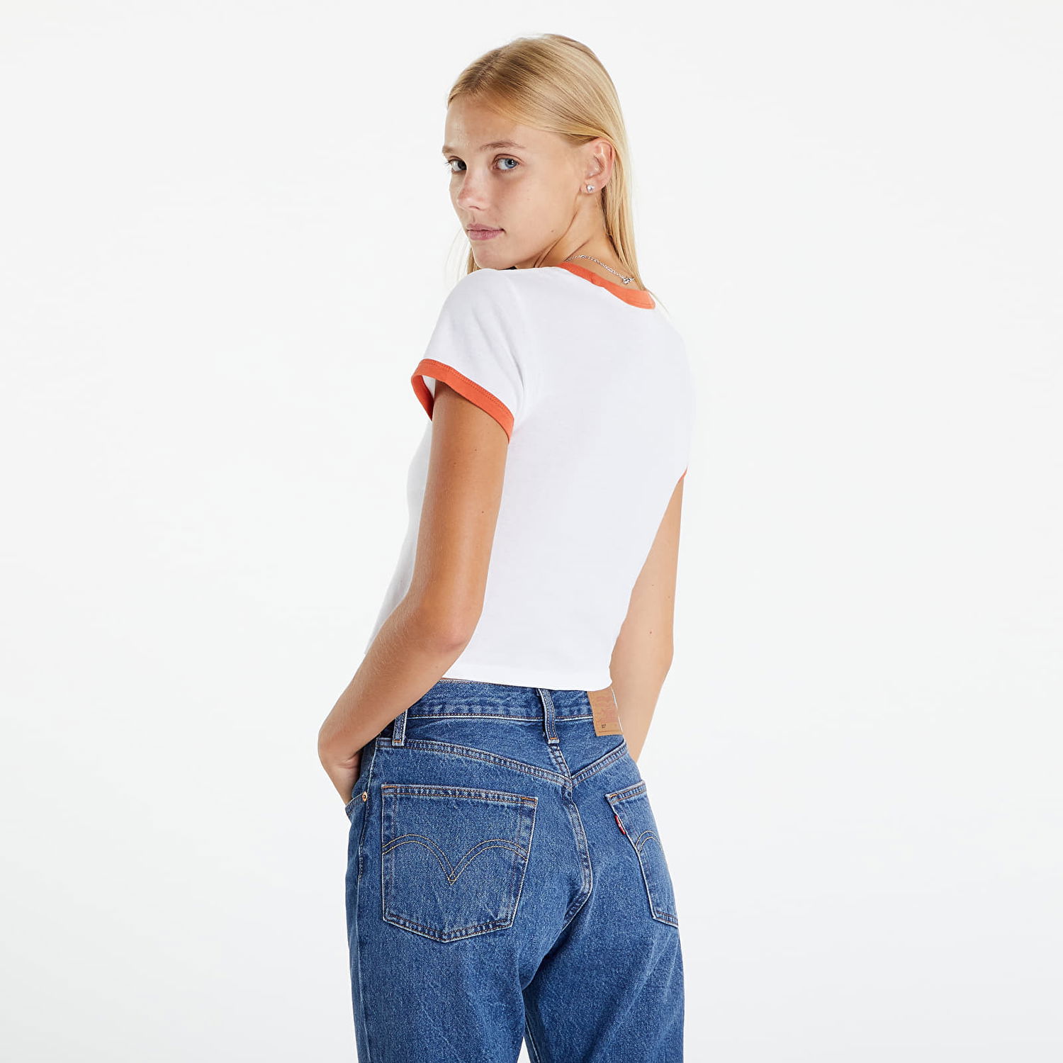 Тениска Levi's Graphic Ringer Mini Tee Бяло | A3523-0004, 1