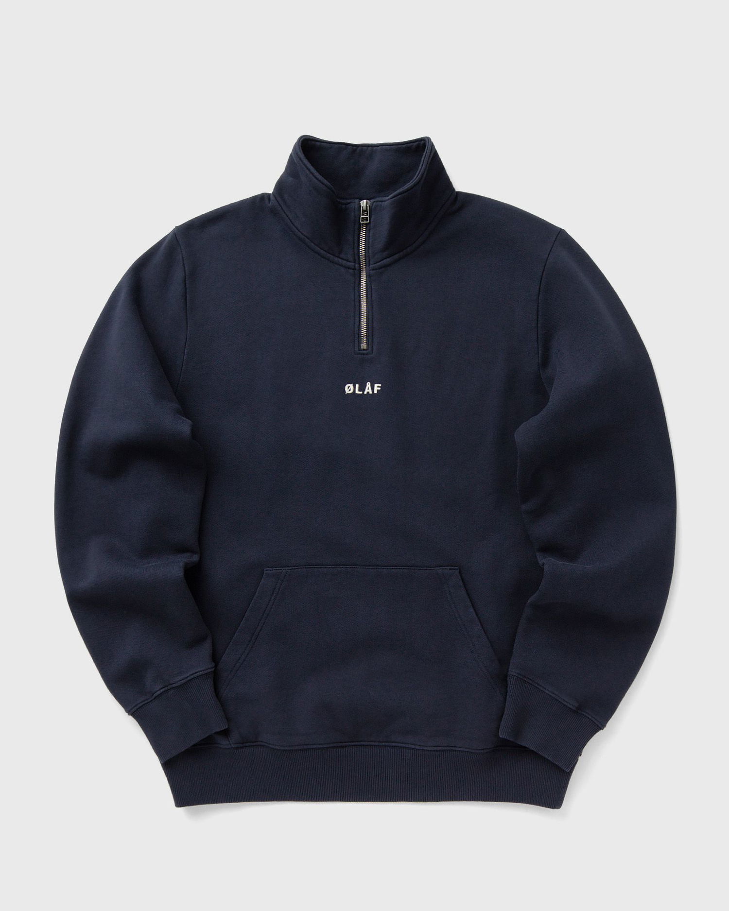 Пуловер ØLÅF Olaf Block Zip Mock Neck Sweatshirt XL Тъмно синьо | M200201-NAVY, 0