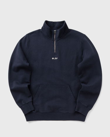 Пуловер ØLÅF Olaf Block Zip Mock Neck Sweatshirt XL Тъмно синьо | M200201-NAVY, 0