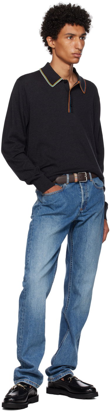 Колани Paul Smith Paul Smith Signature Stripe Keeper Leather Belt Черно | M1A-4950-BMULKE-66, 4